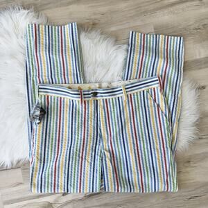Loud Mouth Men’s Rainbow Striped Seersucker Golf Pants New 38x32 SJ